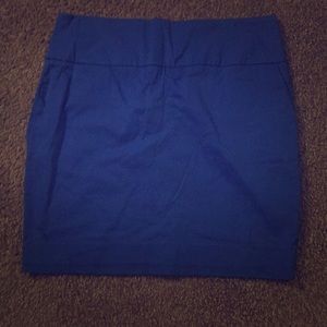 A blue skirt